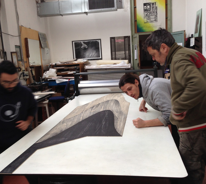 Milano Print makers, Temnéin, Marco Useli - preparazione, 2014